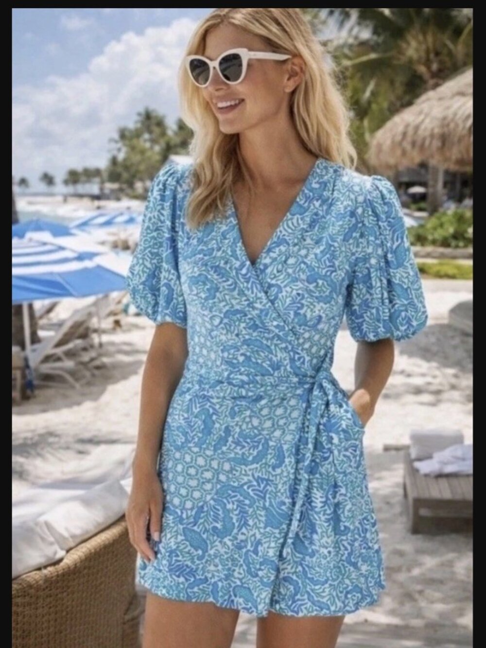 NWT Lilly Pulitzer Sailynn Short Sleeve Romper Resort White Goombay Groves Sz M - Picture 3 of 7